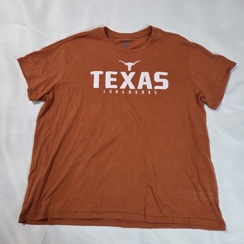 Champion Texas Longhorns‎ T-Shirt Men's 2XL Burnt Orange NCAA Graphic Tee UT